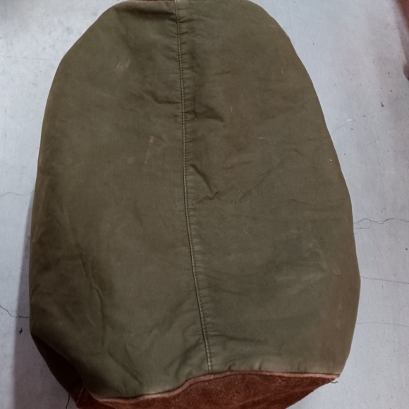 Vintage 80s Banana Republic Safari Canvas & Suede Duffel / Travel Bag - Picture 6 of 13